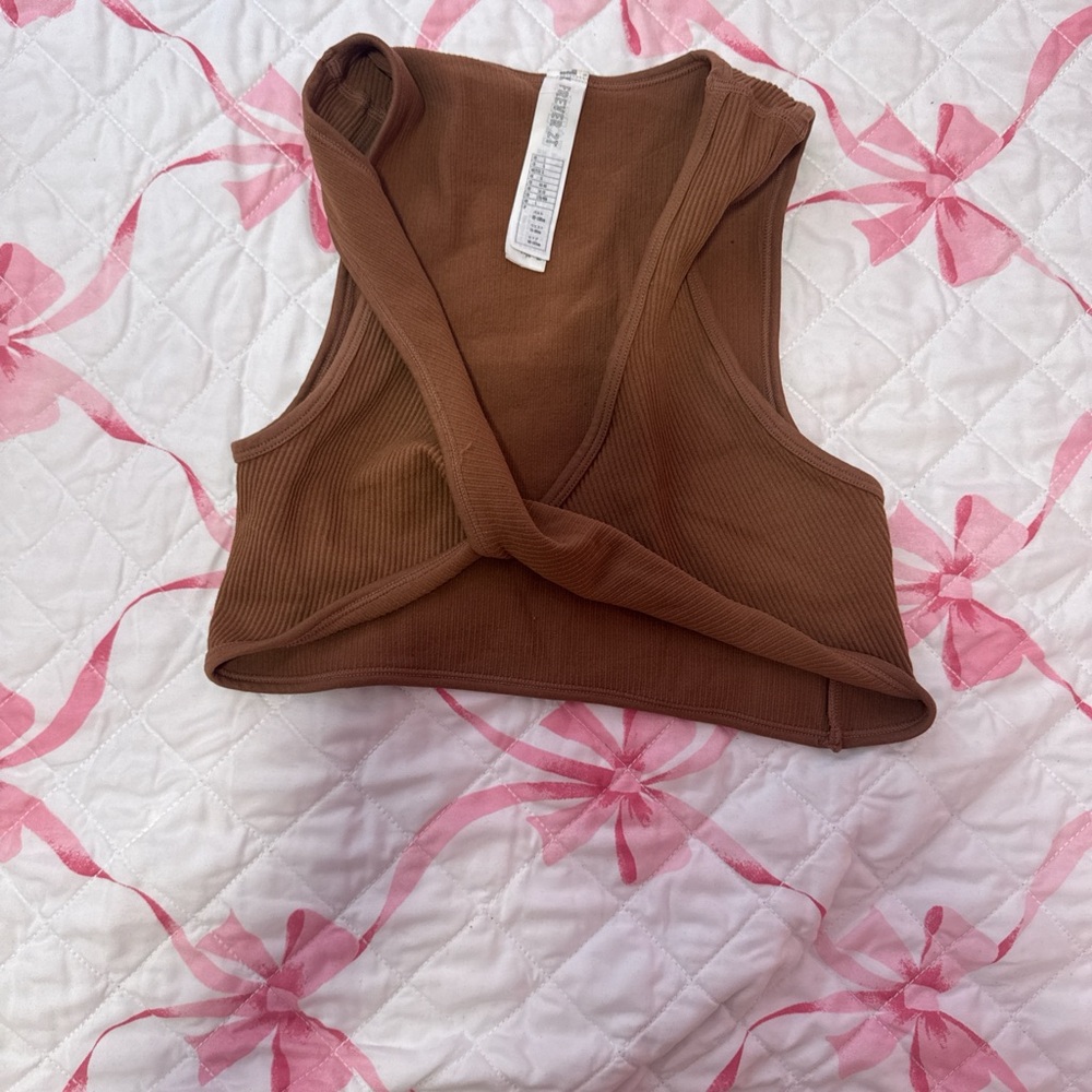 Forever 21 Brown Ribbed Tank Top